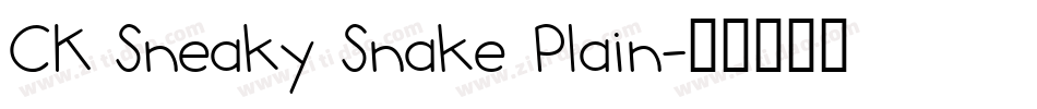 CK Sneaky Snake Plain字体转换